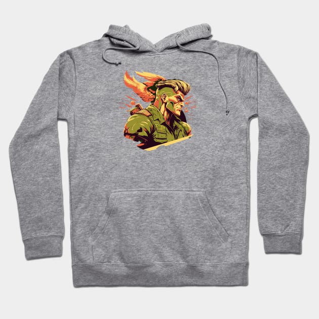 Guile Street Fighter Design - Original Artwork Hoodie by Labidabop